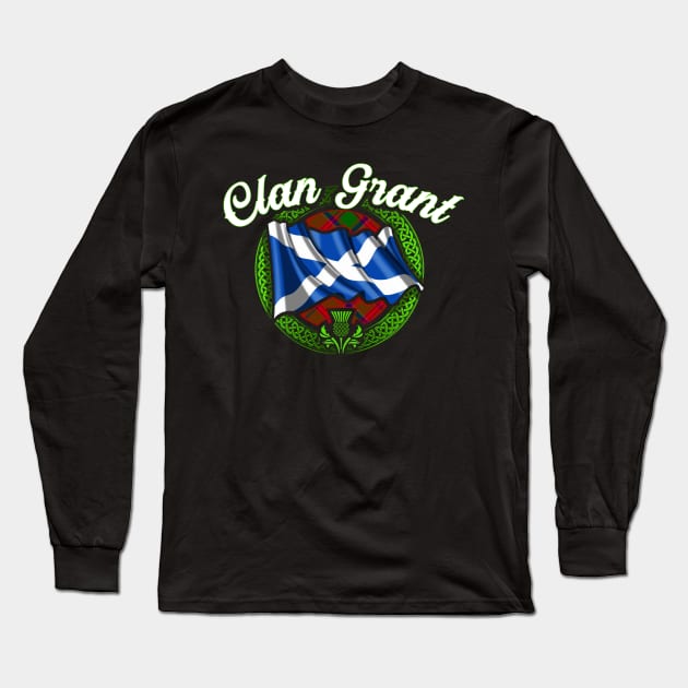 Scottish Flag Clan Grant Long Sleeve T-Shirt by Celtic Folk